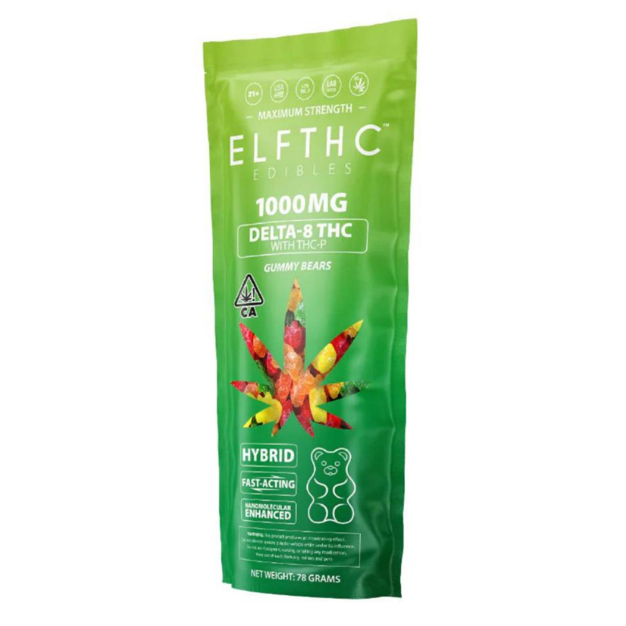 ELF THC Delta-8 + THC-P Edibles Gummy Bears - 1000MG