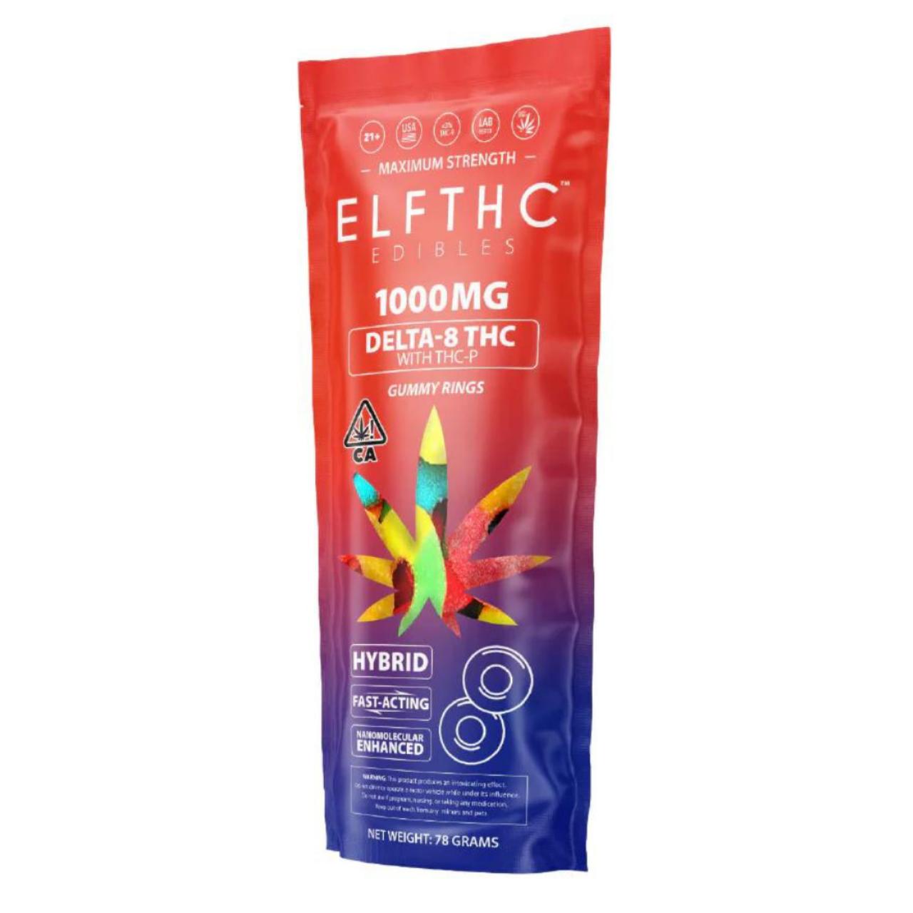 ELF THC Delta-8 + THC-P Edibles Gummy Rings - 1000MG